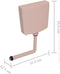 vidaXL - Toiletstortbak - met - watertoevoer - onderin - 3/6 - L - zalmkleurig