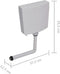 vidaXL - Toiletstortbak - met - watertoevoer - onderin - 3/6 - L - grijs