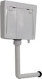 vidaXL - Toiletstortbak - met - watertoevoer - onderin - 3/6 - L - grijs
