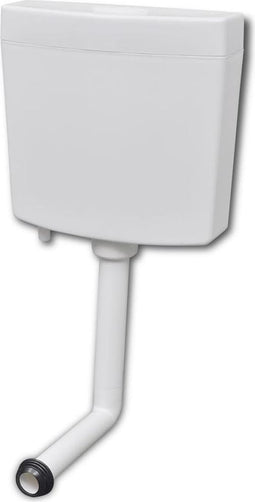 vidaXL - Toiletstortbak - met - watertoevoer - onderin - 3/6 - L - wit