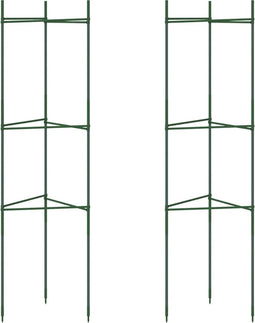 vidaXL - Tomatenkooi - 2 - st - 116 - cm - staal - en - polypropeen