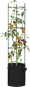 vidaXL - Tomatenkooi - met - plantenzak - 2 - st - 154 - cm - staal - en - polypropeen