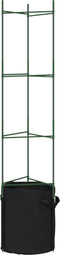 vidaXL - Tomatenkooi - met - plantenzak - 2 - st - 154 - cm - staal - en - polypropeen