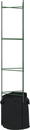 vidaXL - Tomatenkooi - met - plantenzak - 2 - st - 154 - cm - staal - en - polypropeen