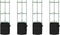 vidaXL - Tomatenkooien - met - plantenzak - 4 - st - 116 - cm - staal - en - polypropeen