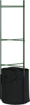 vidaXL - Tomatenkooien - met - plantenzak - 4 - st - 116 - cm - staal - en - polypropeen