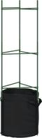 vidaXL - Tomatenkooien - met - plantenzak - 4 - st - 116 - cm - staal - en - polypropeen
