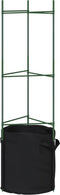 vidaXL - Tomatenkooien - met - plantenzak - 6 - st - 116 - cm - staal - en - polypropeen