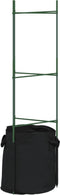 vidaXL - Tomatenkooien - met - plantenzak - 6 - st - 116 - cm - staal - en - polypropeen