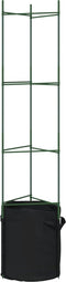 vidaXL - Tomatenkooien - met - plantenzak - 6 - st - 154 - cm - staal - en - polypropeen