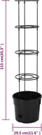 vidaXL - Tomatenkweekpot - ø29,5x115 - cm - polypropeen - antracietkleurig