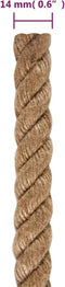 vidaXL - Touw - 14 - mm - 250 - m - 100% - jute