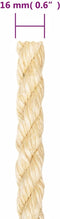 vidaXL - Touw - 16 - mm - 25 - m - 100% - sisal