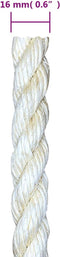 vidaXL - Touw - 16 - mm - 25 - m - 100% - sisal