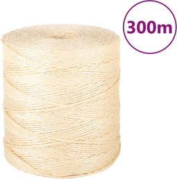 vidaXL - Touw - 2 - mm - 300 - m - 100% - sisal