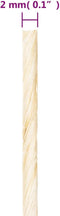 vidaXL - Touw - 2 - mm - 3000 - m - 100% - sisal