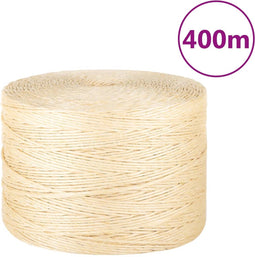 vidaXL - Touw - 3 - mm - 400 - m - 100% - sisal