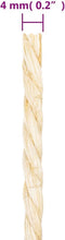 vidaXL - Touw - 4 - mm - 50 - m - 100% - sisal