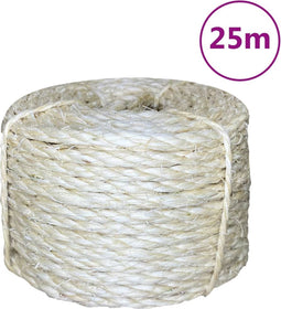 vidaXL - Touw - 6 - mm - 25 - m - 100% - sisal