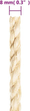 vidaXL - Touw - 8 - mm - 25 - m - 100% - sisal