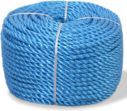 vidaXL - Touw - gedraaid - 10 - mm - 100 - m - polypropyleen - blauw