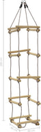 vidaXL - Touwladder - 200 - cm - hout
