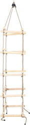 vidaXL - Touwladder - 200 - cm - hout