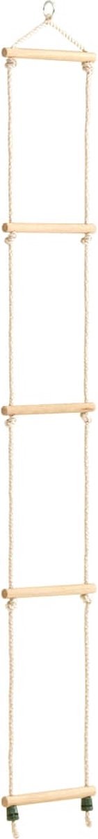 vidaXL - Touwladder - 30x168 - cm - massief - hout - en - PE