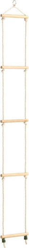 vidaXL - Touwladder - 30x168 - cm - massief - hout - en - PE