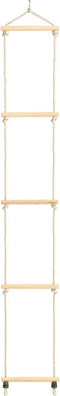 vidaXL - Touwladder - 30x168 - cm - massief - hout - en - PE
