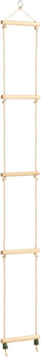 vidaXL - Touwladder - 30x168 - cm - massief - hout - en - PE