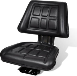vidaXL - Tractorstoel - met - rugleuning - zwart