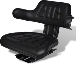 vidaXL - Tractorstoel - met - rugleuning - zwart