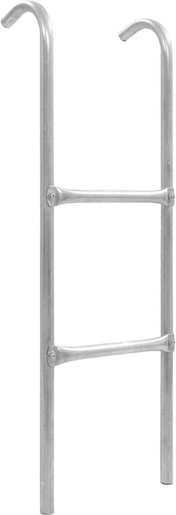 vidaXL - Trampolineladder - met - 2 - sporten - 102,6 - cm - staal - zilverkleurig