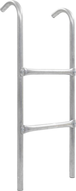 vidaXL - Trampolineladder - met - 2 - sporten - 72 - cm - staal - zilverkleurig