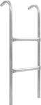vidaXL - Trampolineladder - met - 2 - sporten - 72 - cm - staal - zilverkleurig