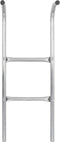 vidaXL - Trampolineladder - met - 2 - sporten - 72 - cm - staal - zilverkleurig