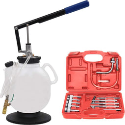 vidaXL Transmissievloeistofvuller automatisch met gereedschapsset 7.5L