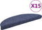 vidaXL - Trapmat - zelfklevend - 56x17x3 - cm - naaldvilt - blauw - 15 - st