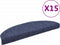 vidaXL - Trapmat - zelfklevend - 65x21x4 - cm - naaldvilt - blauw - 15-delig