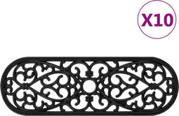 vidaXL - Trapmatten - 10 - st - 25x75 - cm - rubber