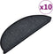 vidaXL - Trapmatten - 10 - st - 56x17x3 - cm - antracietkleurig