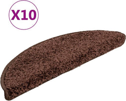 vidaXL - Trapmatten - 10 - st - 56x17x3 - cm - bruin