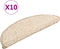 vidaXL - Trapmatten - 10 - st - 56x17x3 - cm - crèmekleurig