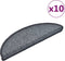 vidaXL - Trapmatten - 10 - st - 56x17x3 - cm - donkergrijs
