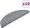 vidaXL - Trapmatten - 10 - st - 56x17x3 - cm - grijs