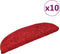 vidaXL - Trapmatten - 10 - st - 56x17x3 - cm - rood