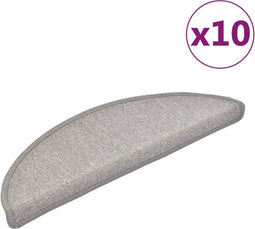 vidaXL - Trapmatten - 10 - st - 56x17x3 - cm - taupe