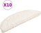 vidaXL - Trapmatten - 10 - st - 56x17x3 - cm - wit