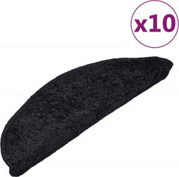 vidaXL - Trapmatten - 10 - st - 56x17x3 - cm - zwart